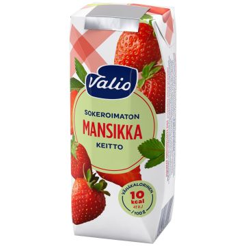 VALIO MANSIKKAKEITTO SOKEROIMATON 250 G