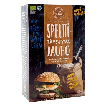 SUNSPELT LUOMU SPELT TÄYSJYVÄJAUHO 800 G