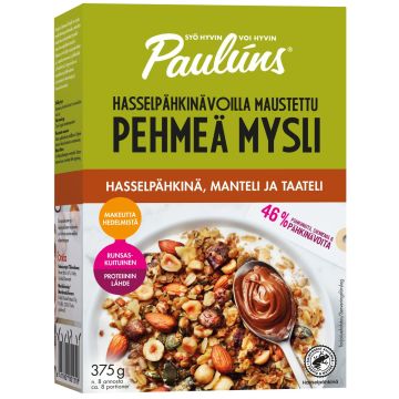 PAULÚNS HASSELPÄHKINÄ-MANTELI- TAATELI PEHMEÄ 375 G