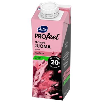 VALIO PROFEEL PROTEIINIJUOMA MANSIKKAINEN SOKTON UHT LAKTON 250