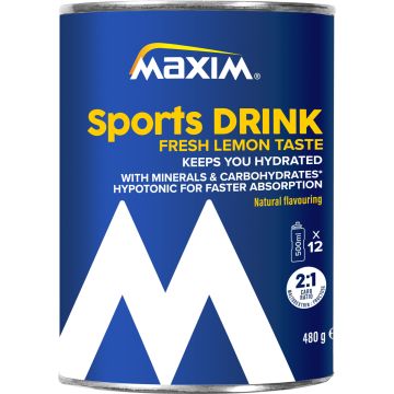 MAXIM SPORTS DRINK FRESH LEMON URHEILUJUOMAJAUHE 480 G