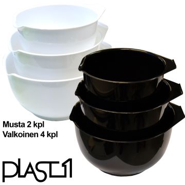 PLAST1 VATKAUSKULHOSARJA 3-OS MITTA-ASTEIKOLLA MUSTA/VALK