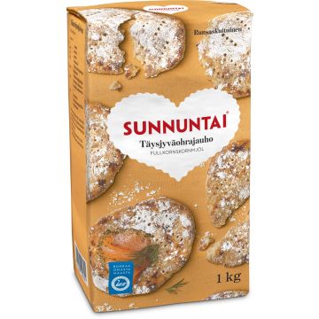 SUNNUNTAI TÄYSJYVÄOHRAJAUHO 1 KG