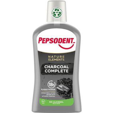 PEPSODENT NATURE ELEMENTS CHARCOAL COMPLETE MOUTHWASH 500 ML