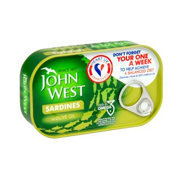 JOHN WEST SARDIINEJA OLIIVIÖLJYSSÄ 120 G