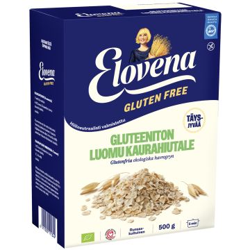 ELOVENA TÄYSJYVÄKAURAHIUTALE LUOMU GLUTEENITON 500 G