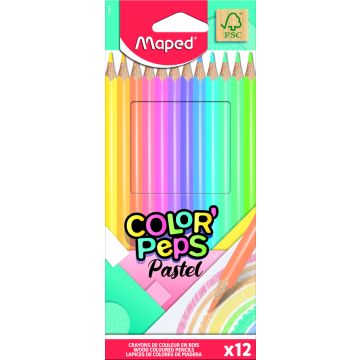 VÄRIKYNÄ MAPED COLORPEPS PASTEL 12 KPL