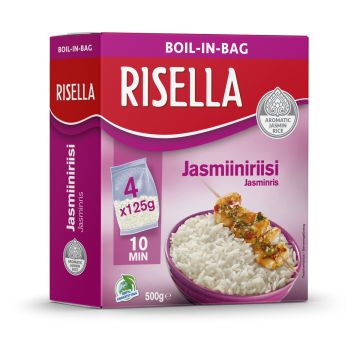 RISELLA JASMINRIISI 4X125G KEITINPUSSI 500 G