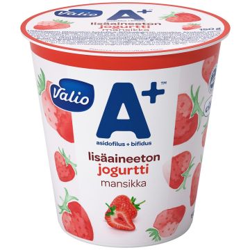 VALIO A+ JOGURTTI MANSIKKA LISÄAINEETON LAKTON 150 G