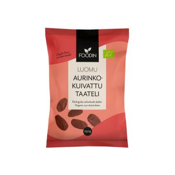 FOODIN TAATELI KIVETÖN LUOMU RAAKA 250 G