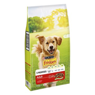 PURINA FRISKIES KOIRAN TÄYSRAVINTO ADULT NAUDANLIHA 7,5 KG