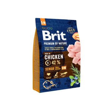 BRIT PREMIUM BY NATURE SENIOR S-M CHICKEN 3 KG