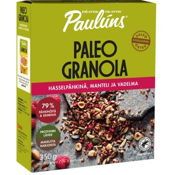 PAULÚNS GRANOLA HASSELPÄHKINÄ PALEO 350 G