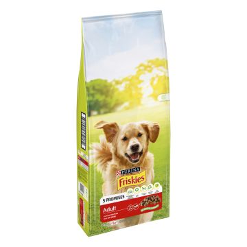 PURINA FRISKIES KOIRAN TÄYSRAVINTO ADULT RUNSAASTI LIHAA 15 KG