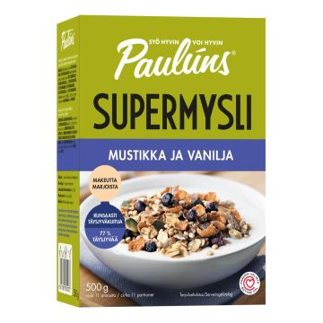 PAULÚNS MUSTIKKA JA VANILJA MYSLI 500 G