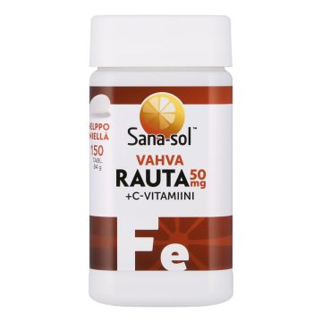 SANA-SOL RAUTA 50MG+C-VITAMIINI VAHVA TABLETTI 150 KPL