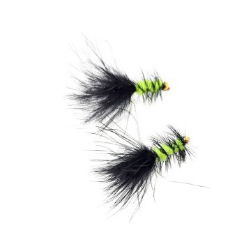 EUMER STREAMERPERHO 2KPL G/NUGGET WOOLY BUG CHARTREUSE S12