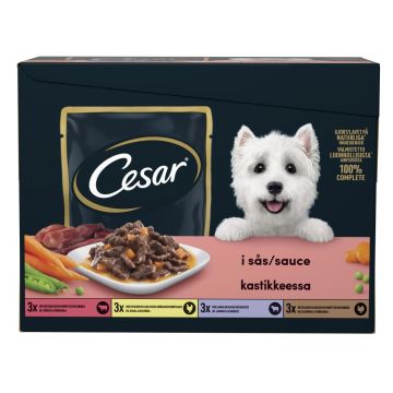 CESAR ANNOSPUSSI KASTIKELAJITELMA ADULT 12*100G 1,2 KG