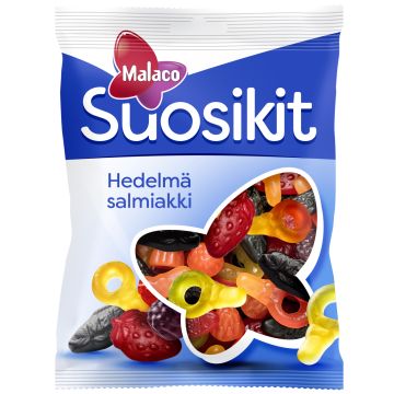 CLOETTA SUOSIKIT HEDELMÄ JA SALMIAKKI 230 G