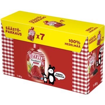 PILTTI MANSIKKAINEN MONIPAKKAUS 6KK 7-PACK 630 G