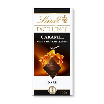 LINDT EXCELLENCE TUMMASUKLAA CARAMEL MERISUOLA 100 G