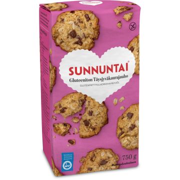 SUNNUNTAI TÄYSJYVÄKAURAJAUHO GLUTEENITON 750 G