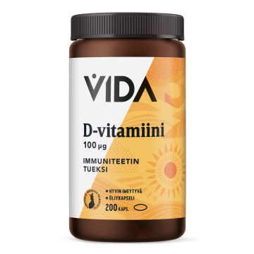 VIDA D-VITAMIINI 100MIKROGR. 200 KPL