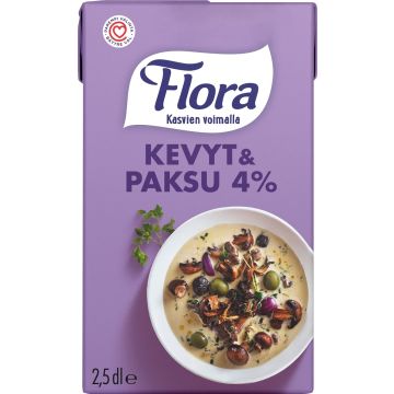 FLORA RUOKA KEVYT & PAKSU 4% VL 250 ML