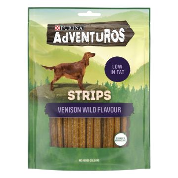 PURINA ADVENTUROS STRIPS METSÄKAURIIN MAKUINEN MAKUPALA 90 G