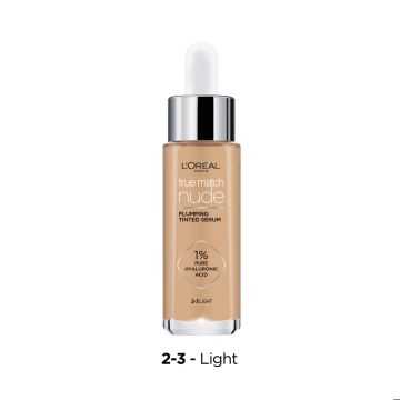 LOREAL TRUE MATCH NUDE PLUMPING TINTED SERUM 2-3 LIGHT -MEIKKI