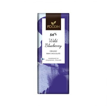 FOODIN RAAKASUKLAA BLUBERRY 54% LUOMU 40 G