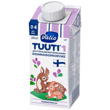 VALIO TUUTI 1 MAITOPOHJAINEN ÄIDINMAIDONKORVIKE UHT 200 ML