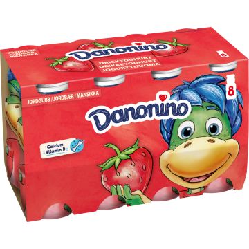 DANONE DANONINO JOGURTTIJUOMA MANSIKKA 8*100G 800 G