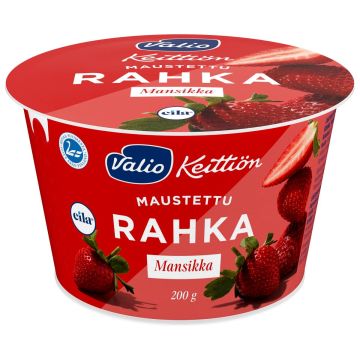 VALIO MAUSTETTU RAHKA MANSIKKA LAKTON 200 G