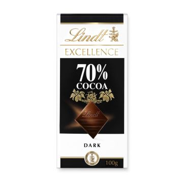 LINDT EXCELLENCE 70% TUMMA SUKLAALEVY 100 G