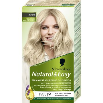 SCHWARZKOPF NATURAL&EASY HIUSVÄRI 522 HOPEA KIRKKAANVAALEA