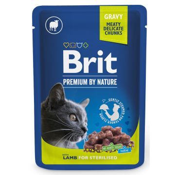 BRIT PREMIUM BY NATURE CAT ANNOSP. STER. GRAVY LAMB 100 G