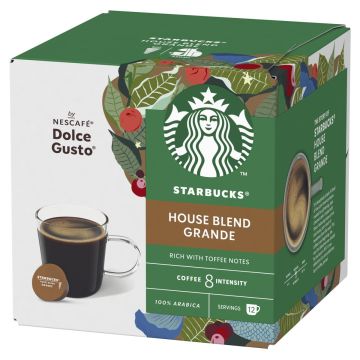 STARBUCKS NESCAFÉ DOLCE GUSTO HOUSE BLEND GRANDE 12 KAPS 102 G