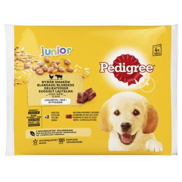 PEDIGREE JUNIOR HYYTELÖLAJ. 4X100G 400 G