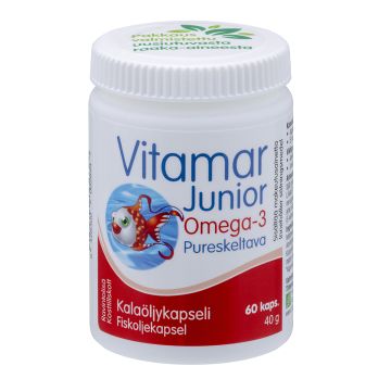 VITAMAR JUNIOR KAPSELI PURESKELTAVA EPA & DHA, APPELSIINIA