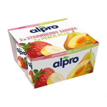 ALPRO SOIJAVALMISTE PERSIK-PÄÄR/MANS-BAN 4*125G 500 G