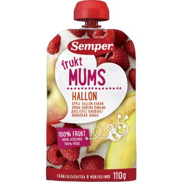 SEMPER FRUKTMUMS VADELMA 6KK 110 G