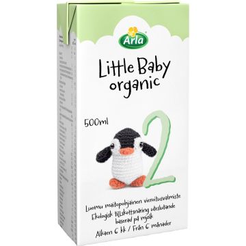 ARLA LITTLE BABY ORGANIC 2 LUOMU VIEROITUSVALMISTE 500 ML