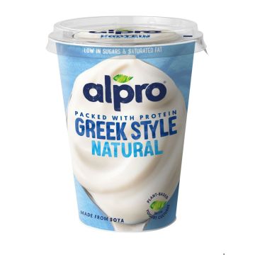 ALPRO GREEK STYLE SOIJAVALMISTE MAUSTAMATON 400 G