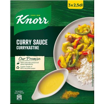 KNORR KASTIKEAINES CURRYKASTIKE 3-PACK 60 G