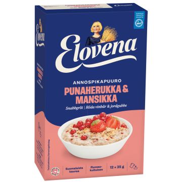 ELOVENA HETKI PUNAHERUKKA-MANSIKKA ANNOSPIKAPUURO 420 G