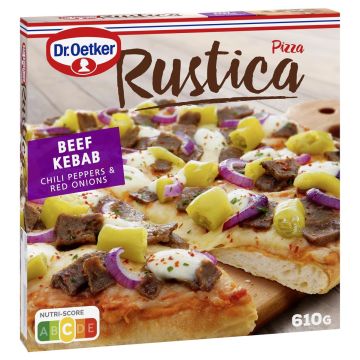 DR. OETKER RUSTICA PIZZA BEEF KEBAB 610 G