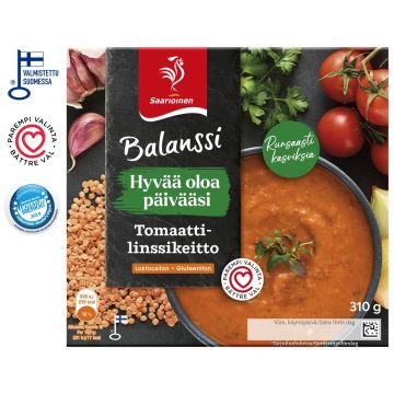 SAARIOINEN BALANSSI TOMAATTI-LINSSIKEITTO 310 G