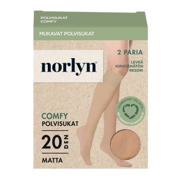 NORLYN COMFY POLVISUKKA 20DEN 2PR, POWDER