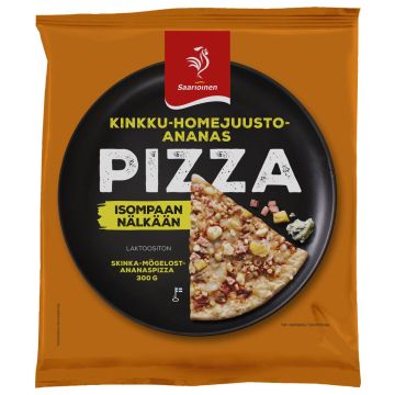 SAARIOINEN PIZZA KINKKU-HOMEJUUSTO-ANANAS 300 G